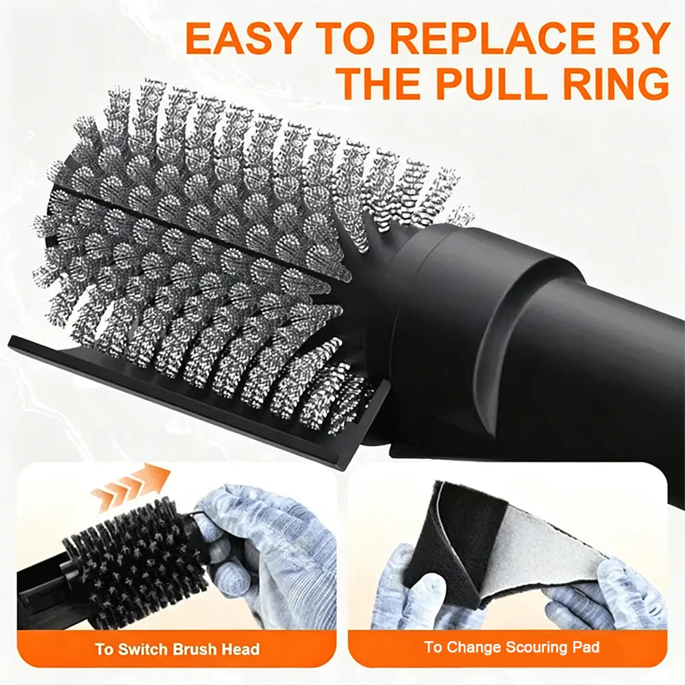 BBQ Grill Brush 3-Speed Settings Electric Grill Brush,180° Adjustable Head,90 Mins Grill Cleaner for Outdoor Griddles Smokers