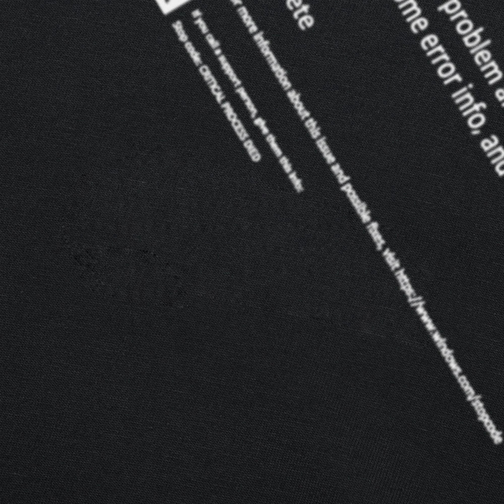 Funny Blue Screen of Death Geek Halloween Party Graphic T-Shirts Men Fashion Casual Tshirt 100% Cotton Loose Oversized T Shirt