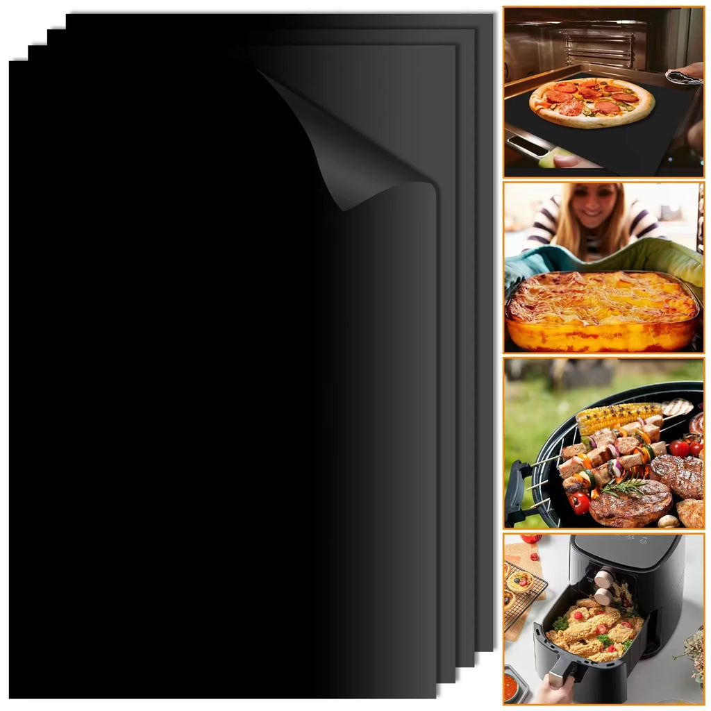 1-10PCS 40X50/33X40Cm Oven Liners Grill Mat Onstick BBQ Grill Liners Reusable Arbecue Baking Liners Cook Pad Microwave Oven Tool