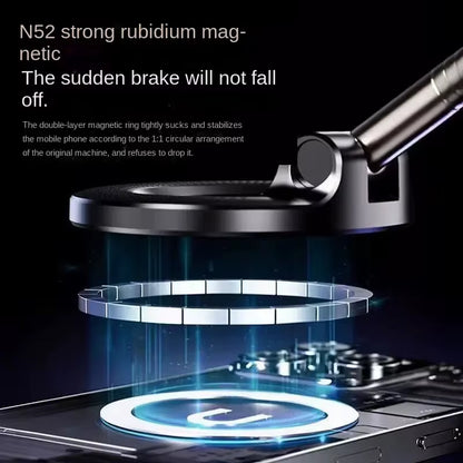 Vacuum Magnet Bracket Upgraded Version Multi-Angles Adjustment Strong Magnetic Suck Design Foldable Car Navigation Phone Holder