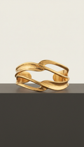 Sculptural Gold Cuff Bracelet