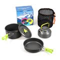 WESTTUNE Camping Cookware Kit Aluminum Outdoor Portable Cooking Set Pot Pan Kettle for Camping Tableware Hiking Picnic 3Pcs