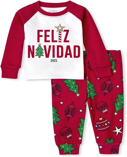 Baby and Toddler Holiday 2 Piece Snug Fit Cotton Pajamas