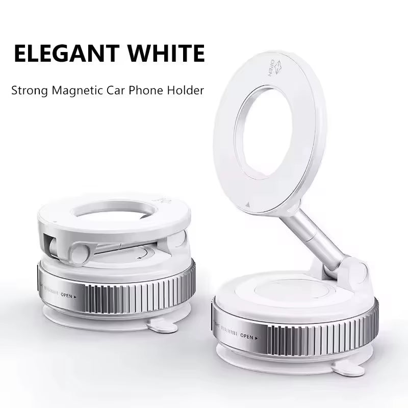 Vacuum Magnet Bracket Upgraded Version Multi-Angles Adjustment Strong Magnetic Suck Design Foldable Car Navigation Phone Holder