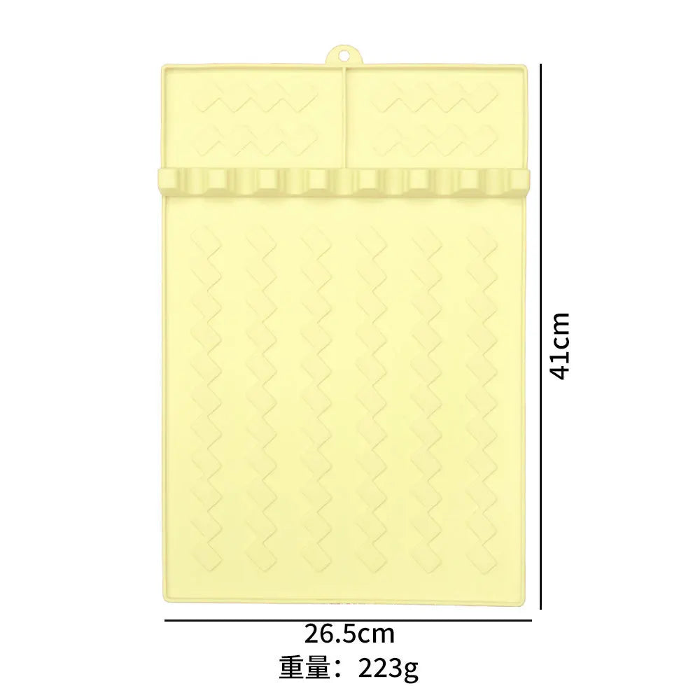 Silicone BBQ Grill Side Burner Mat Utensil Rest Holder Heat Resistant Countertop Drip Tray Outdoor Grilling Tool Accessories