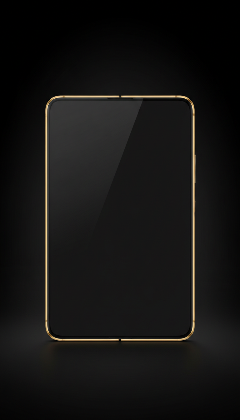 Foldable Smartphone With Gold Trim