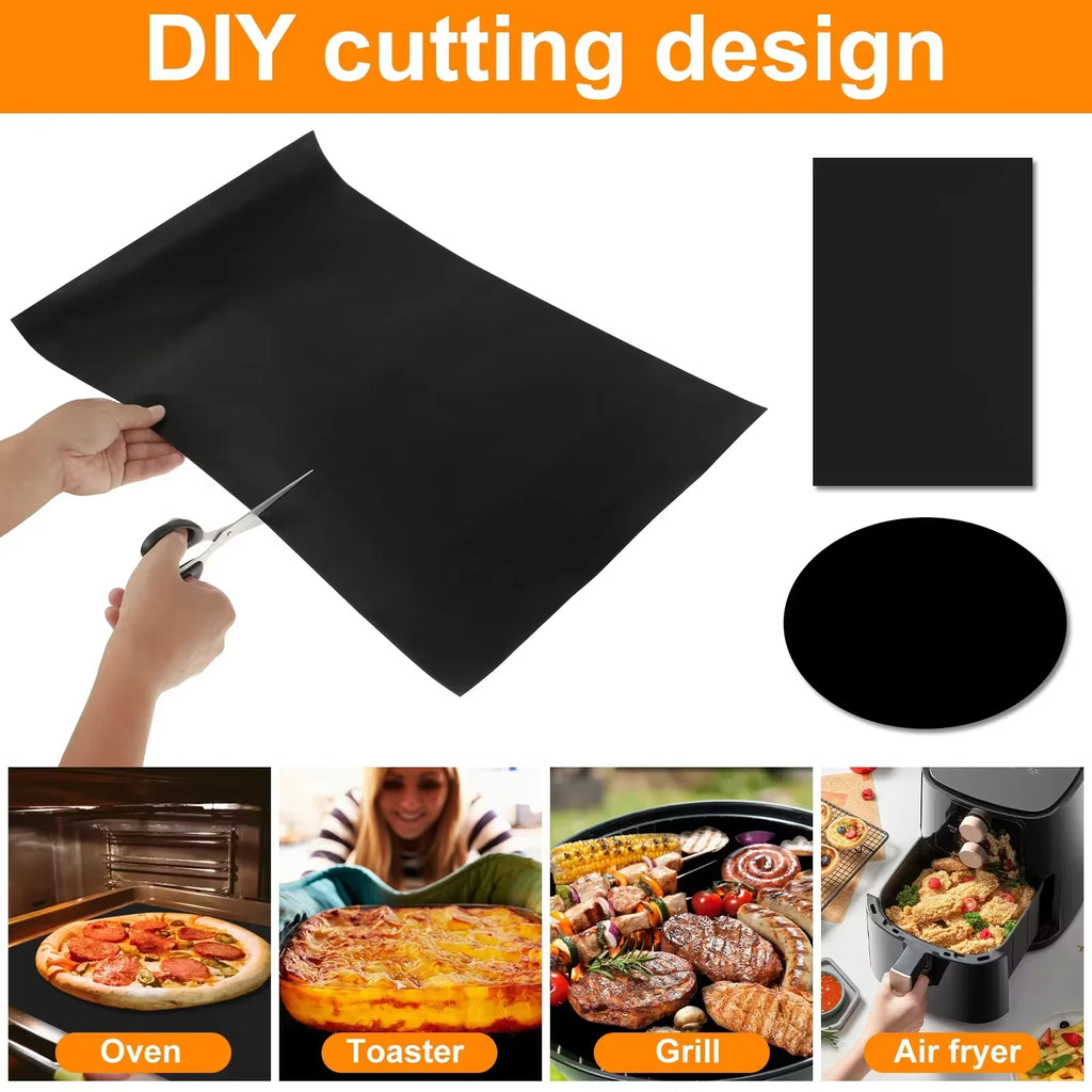 1-10PCS 40X50/33X40Cm Oven Liners Grill Mat Onstick BBQ Grill Liners Reusable Arbecue Baking Liners Cook Pad Microwave Oven Tool