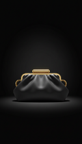 Leather Clutch With Gold Hardware